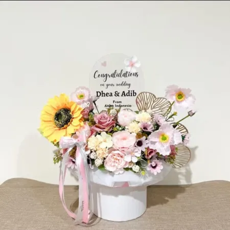 Bloom Box Akrilik Ucapan Wedding Sukajadi