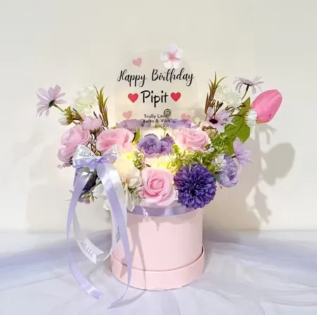 Bloom Box Akrilik Ucapan Ulang Tahun Sukajadi